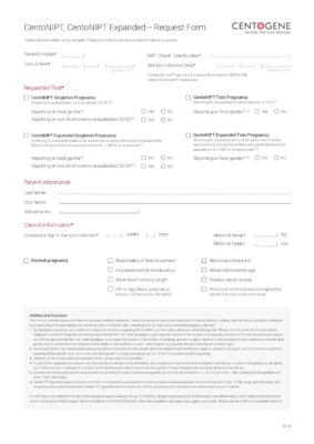 CentoNIPT | Request Form