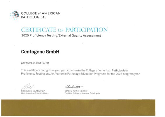 College of American Pathologists Proficiency Testing Participation