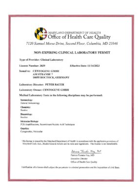 Maryland Laboratory Permit