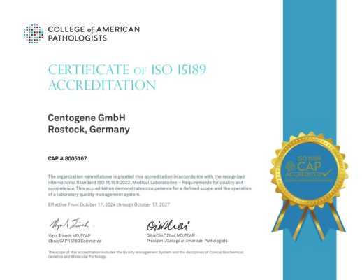 College of American Pathologists CAP ISO 15189